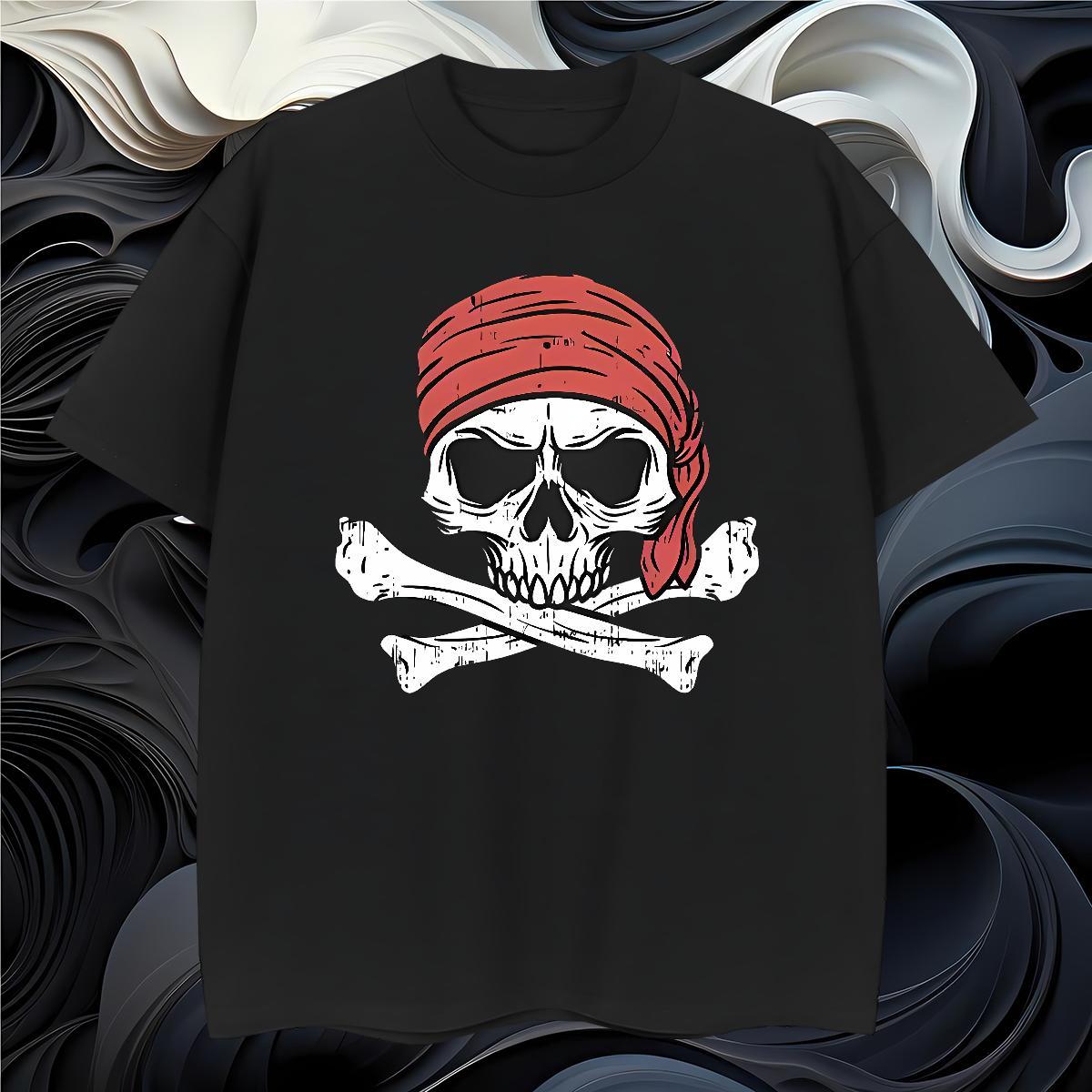 High Quality T Shirt For Man 100% Cotton 230g skull Hip Hop Cartoon Printing L-4XL Short Sleeve Soft Men Clothes T-Shirt Wholesale Tee Shirt