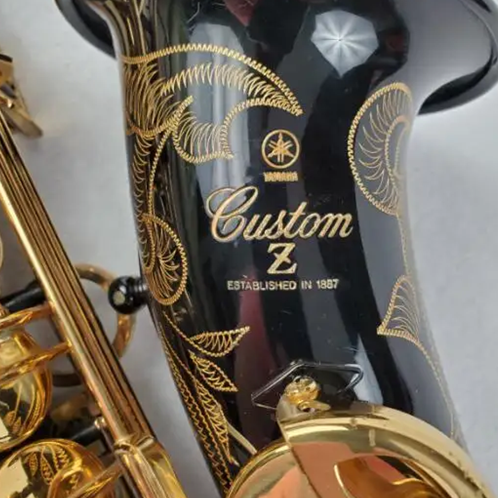 High quality Eb YAS-82Z Brass Alto Saxophone Black Nickel Gold Sax Alto Musical Instrument With Case