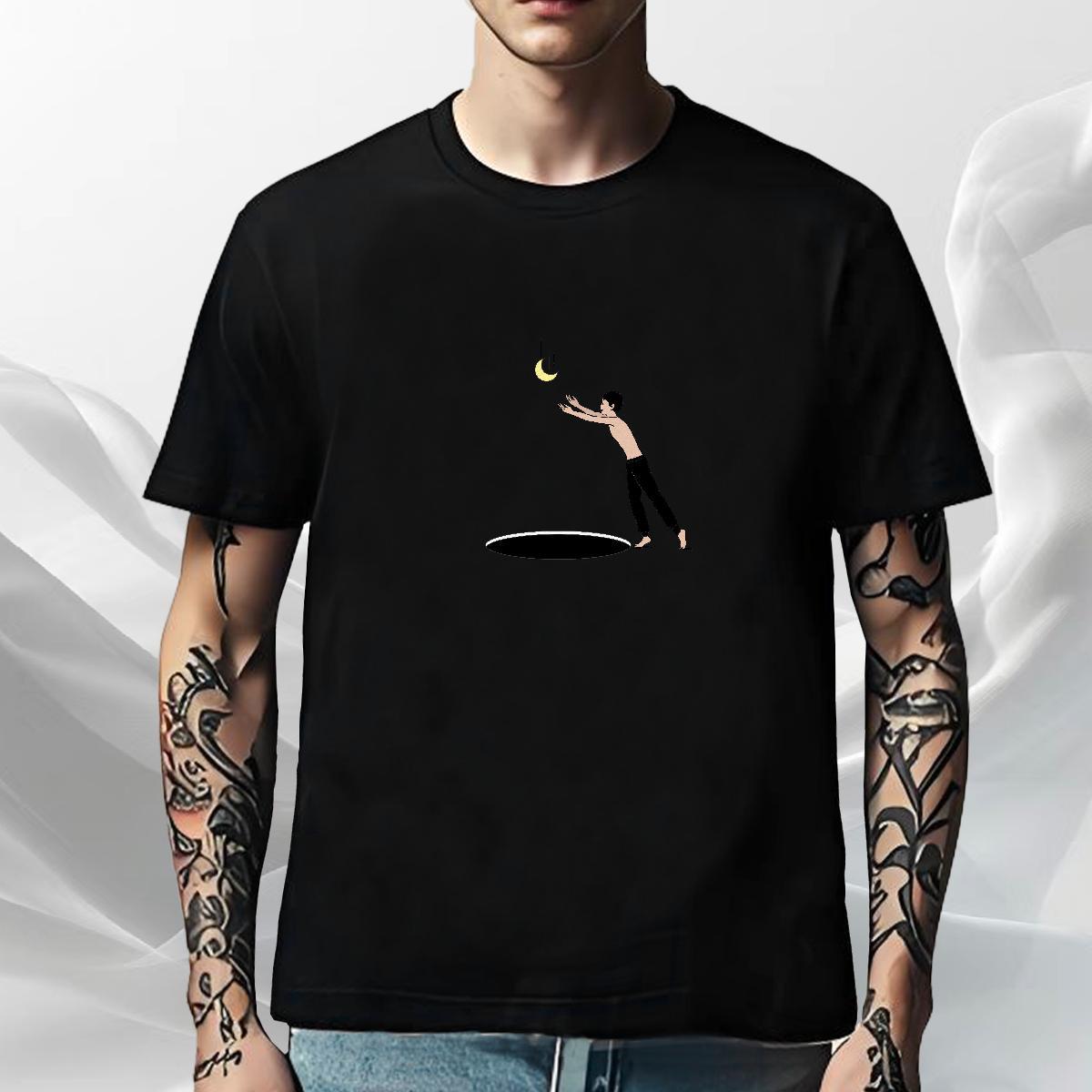 Free Shipping T-Shirts for Men 230g 100% Cotton portrait Sport DIY Anime Breathable Men Tshirts 2024 Designer Tops Shirt