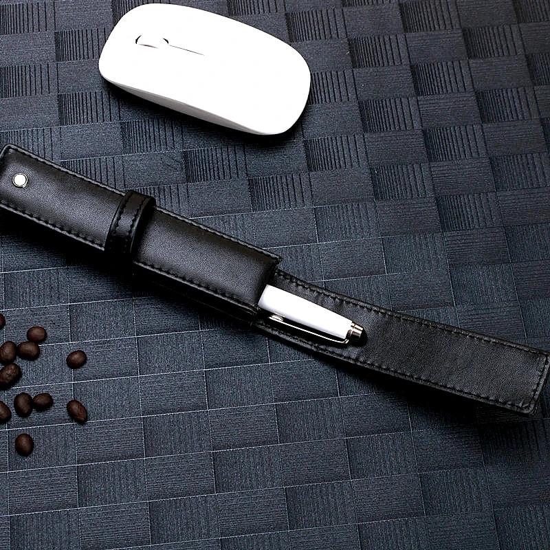 wholesale y black leather box MB pen holder pencil case High quality office stationery accessories Portable as a gift 240817
