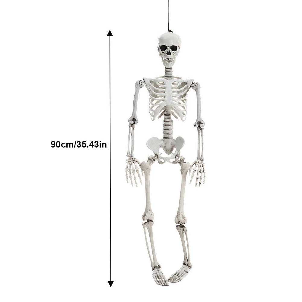 Full size hanger 90CM activity skeleton haunted house horror prop Halloween party decorationX240817
