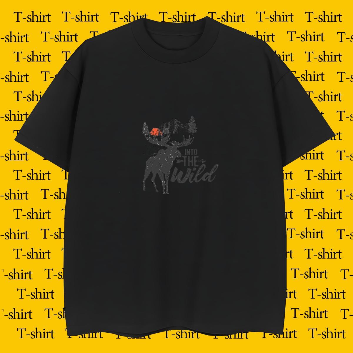 Comfortable T Shirts Men 230g 100% Cotton mountains Hip Hop Custom Printing Breathable Crew Neck Tshirts Brand Clothes
