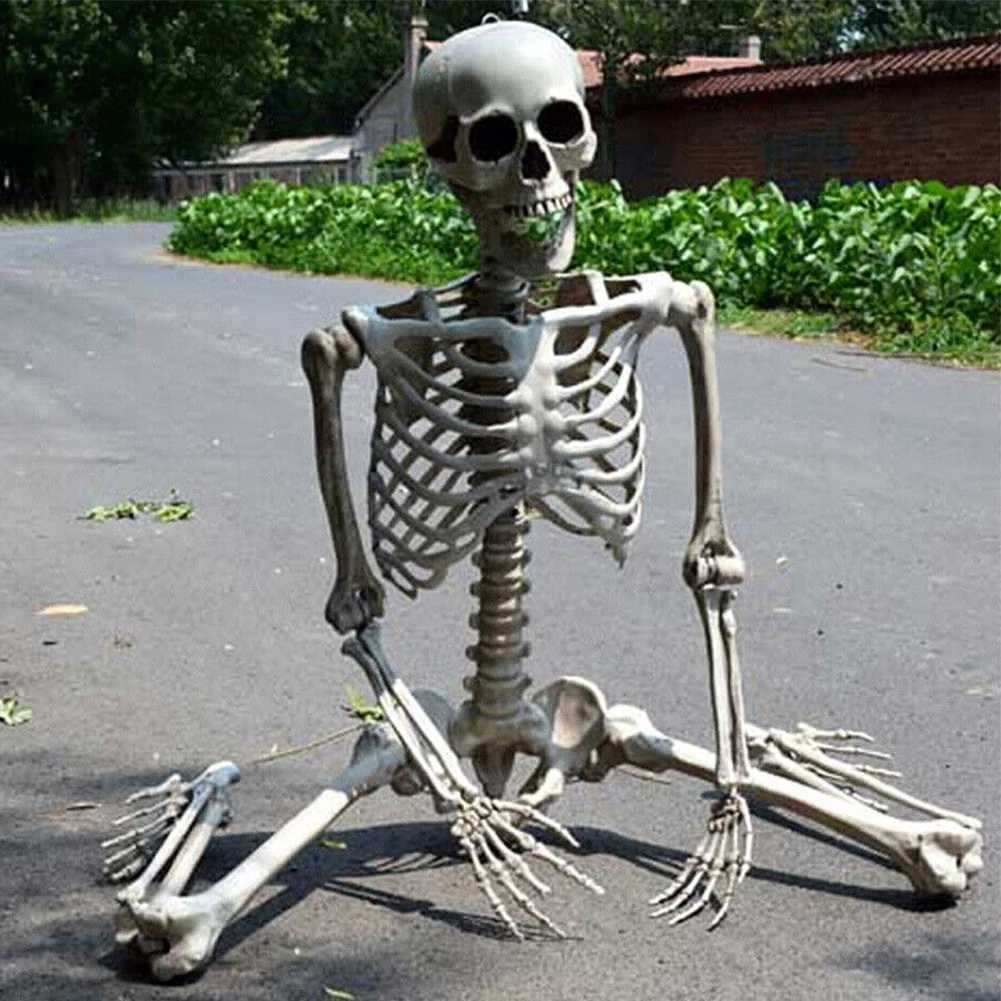 Full size hanger 90CM activity skeleton haunted house horror prop Halloween party decorationX240817
