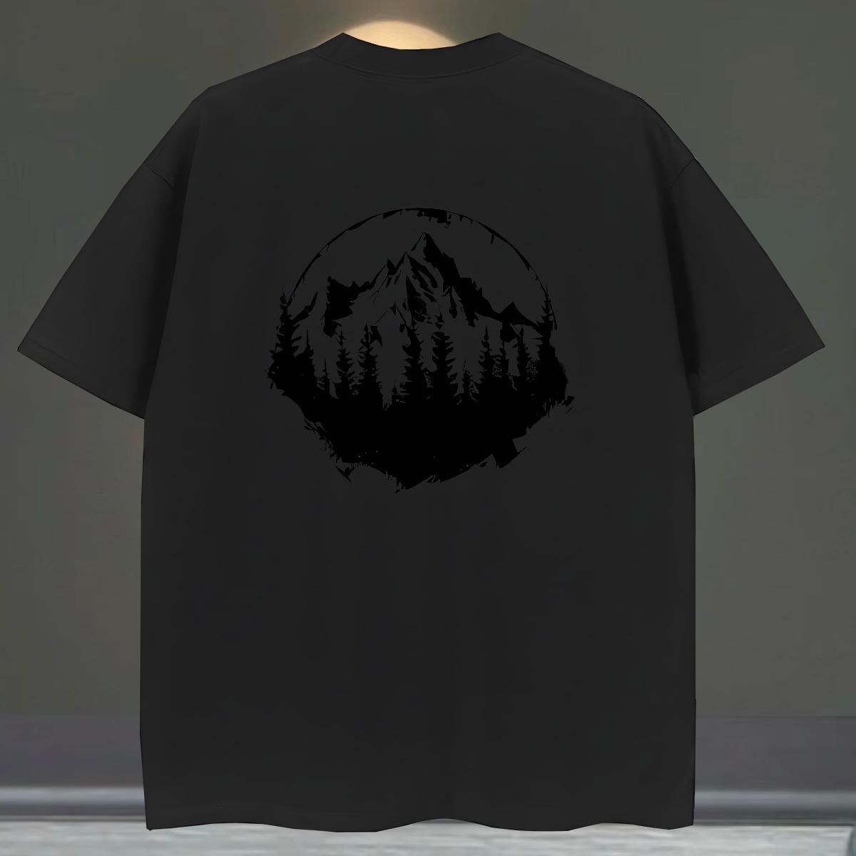 Cool Design Mens T Shirts 230g Cotton mountains Street Casual Custom Print Plus Size Round Neck Short Sleeve Couples T Shirts DIY Clothings