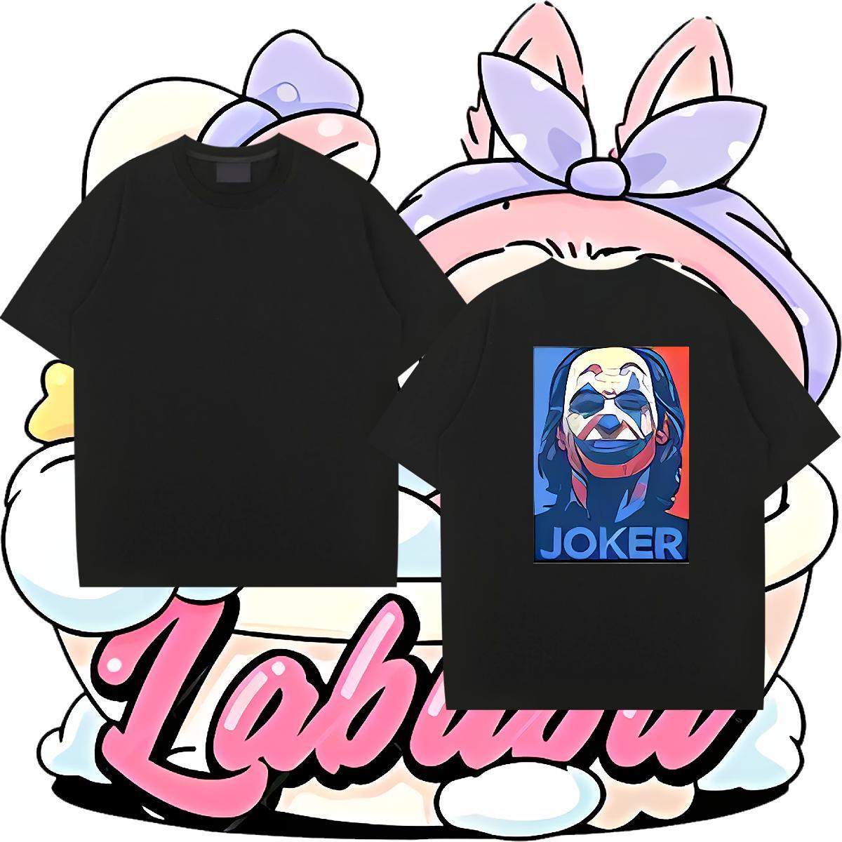 TOP Quality Man T Shirts 230g 100% Cotton clown Casual Daily Wear Cartoon Print O-Neck Short Sleeve Tshirts New Arrival Tops