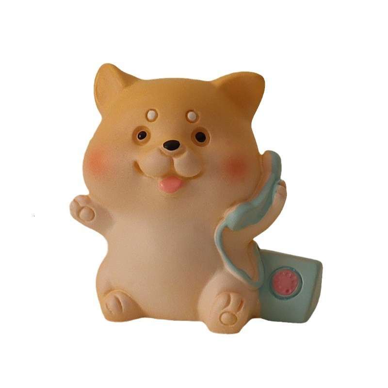 Ins Mini Cute Cartoon Phone Puppy Grape Micro Landscape Gardening Home Decoration DIY Desktop Ornament