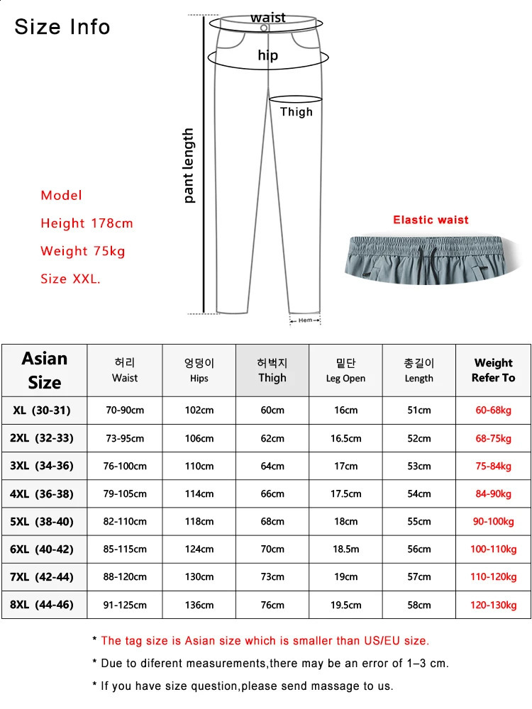 Summer Zip Pockets Mens Sweatpants Breathable Quick Dry Stretch Nylon Casual Track Pants Big Size Straight Sport Trousers 8XL 240816CJ