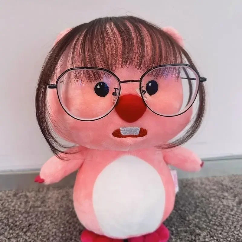 Diy Kawaii Loopy Plushie Doll Cartoon Glasses Soft Stuffed 20Cm Cartoon Friend Looks Like Cartoon Decor Plush Birthday Gift Toy 240806