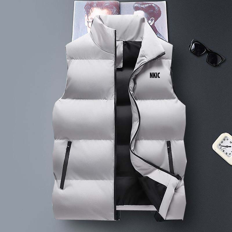 Men's Fashion letter printed Vest Jacket Unisex Warm Windproof Sports Down Coat Winter Waterproof Sleeveless Brand Jackets