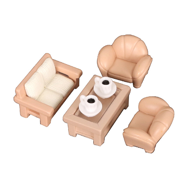 Charming Small Scale Resin Crafted Living Room Suit - Unique Desk Accessory