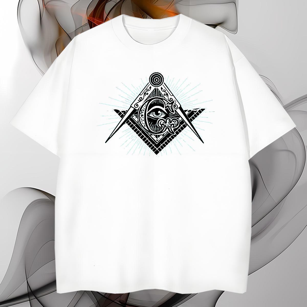 Loose T Shirts Men 230g Pure Cotton eye of the devil Summer Casual DIY Printed O Neck Short Sleeves Men Tops Tees Stylist Clothes