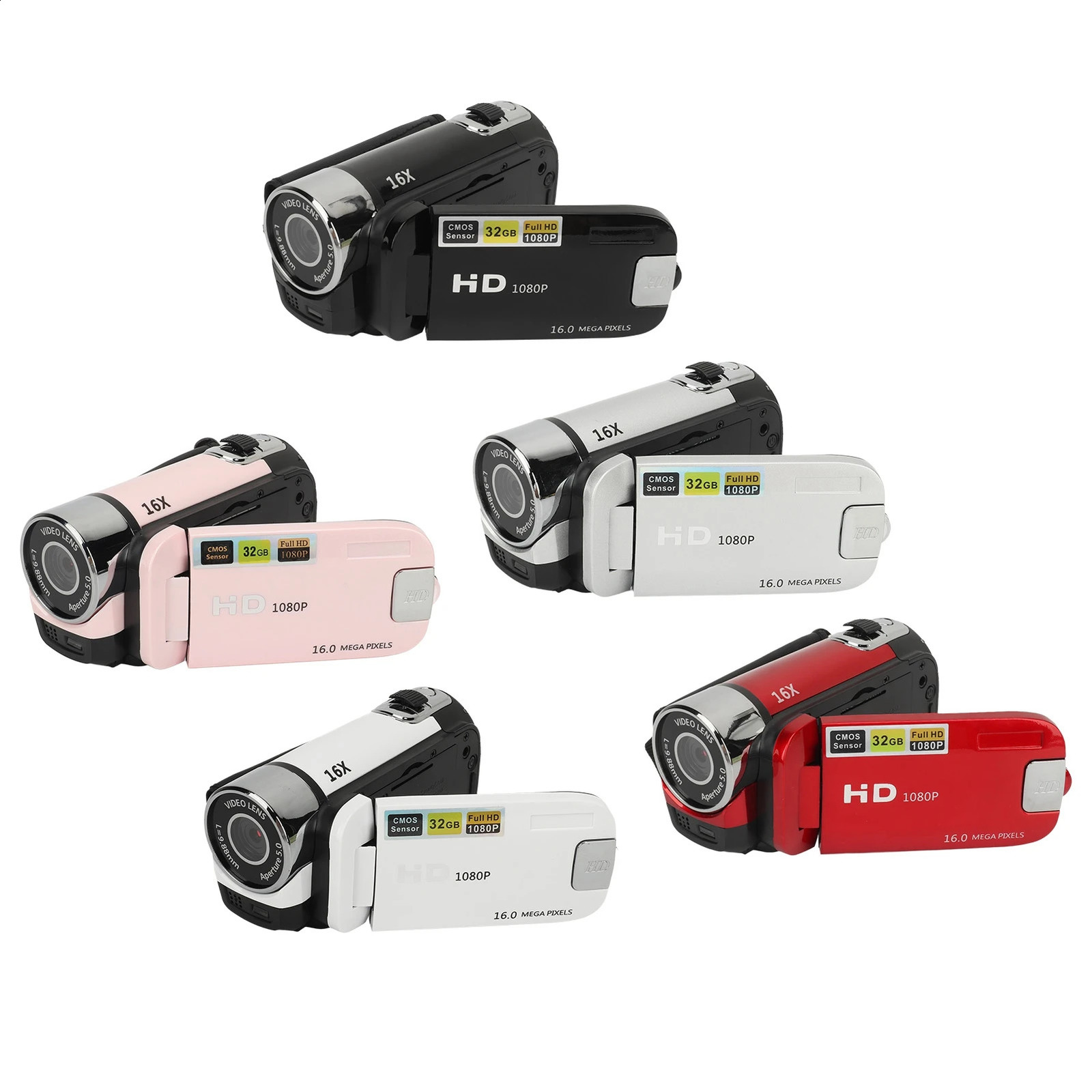 D90 1080P 16MP Digital Camera 24 Inch Rotatable Screen Camcorder 16X Zoom HD Video Recorder with Fill Light HD Video Camcorder 241113