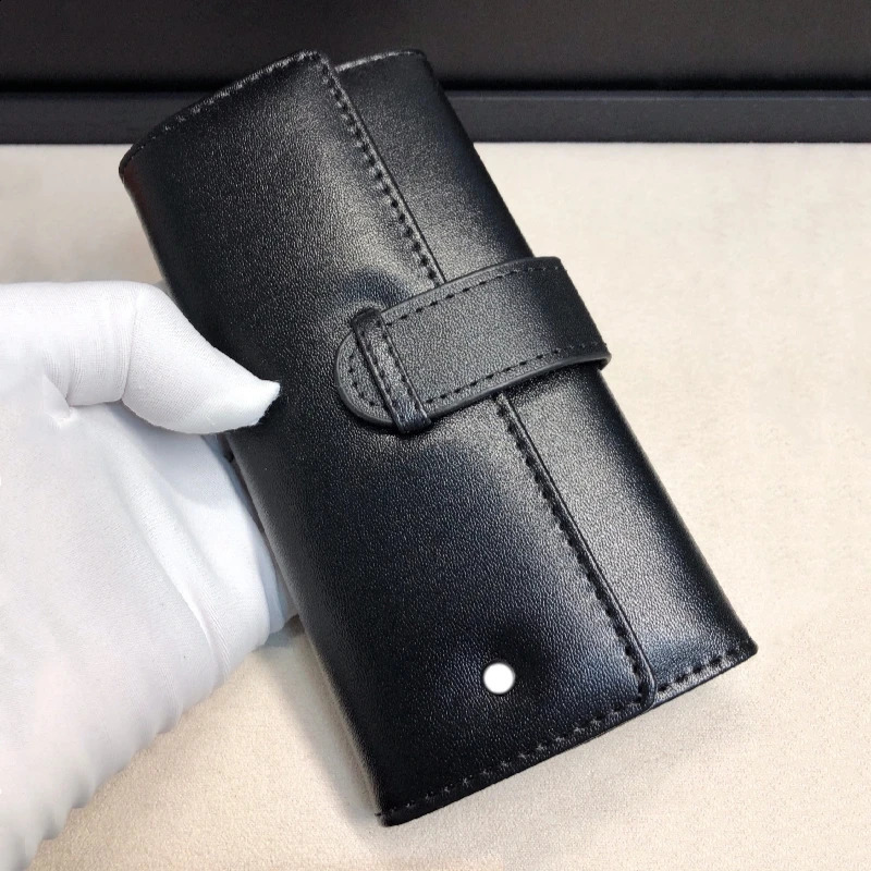 wholesale y black leather box MB pen holder pencil case High quality office stationery accessories Portable as a gift 240817