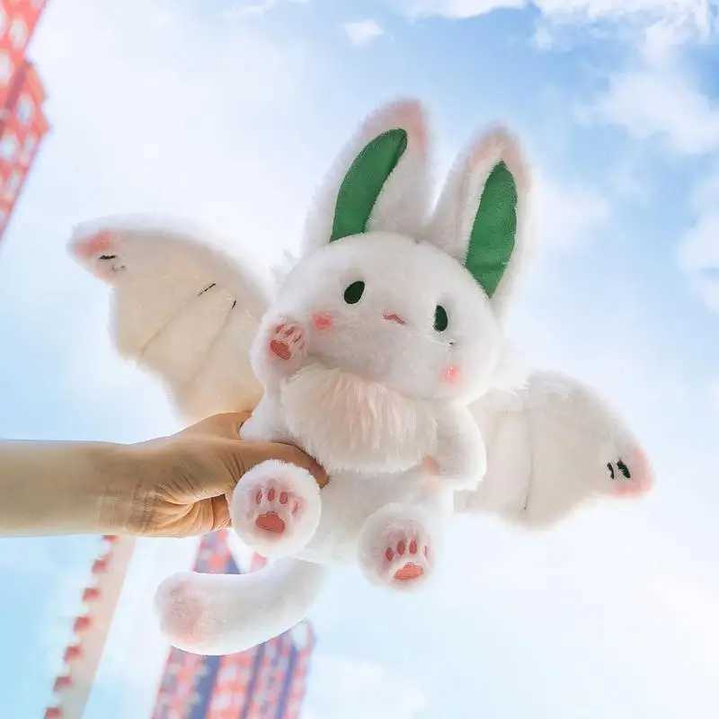 Cute Bat Plush Toy 28cm Kawaii Bunny Ears Design Soft Bat Stuffed Animals Doll Soft Hugging Pillow Home Decor Children Gifts Y240817
