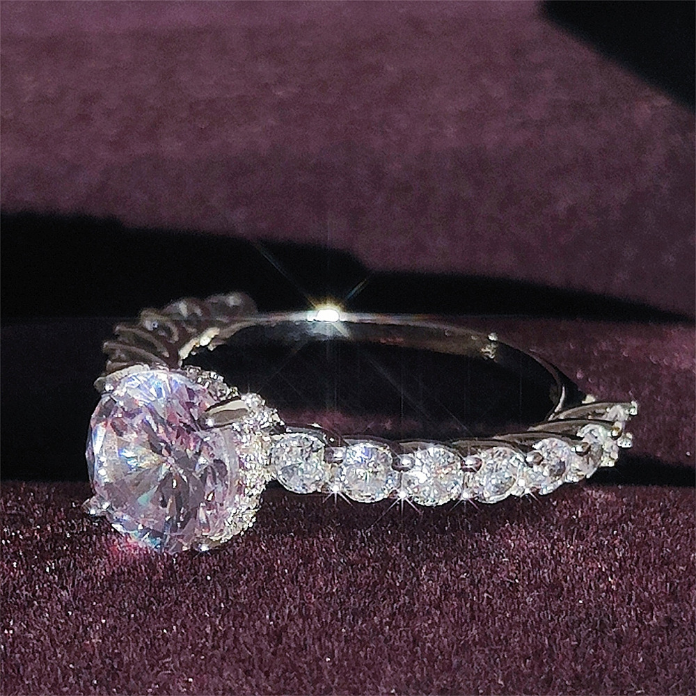 Sterg Sier Wedding Rings for Women: US Size 5-10, Sparkg Cubic Zirconia Eternity Band