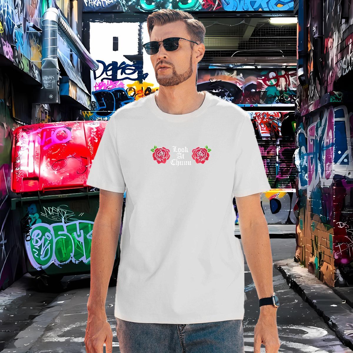Comfortable Men T Shirts 230g Cotton letter Anime Printing Street Oversized Breathable Short Sleeve Men Tops Tees Factory Direct Tops Shirt