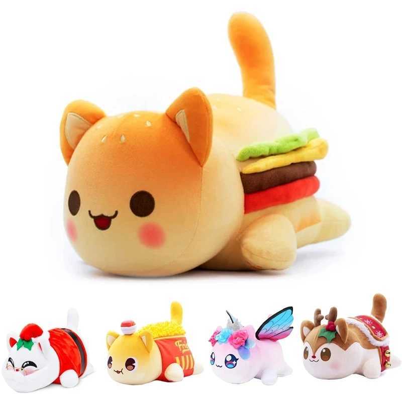 Cute Meows Aphmau Plush Doll Aphmau Mee Meow Food Cat Coke French Fries Burgers Bread Sandes Sleeping Pillow Children Gifts Y240817
