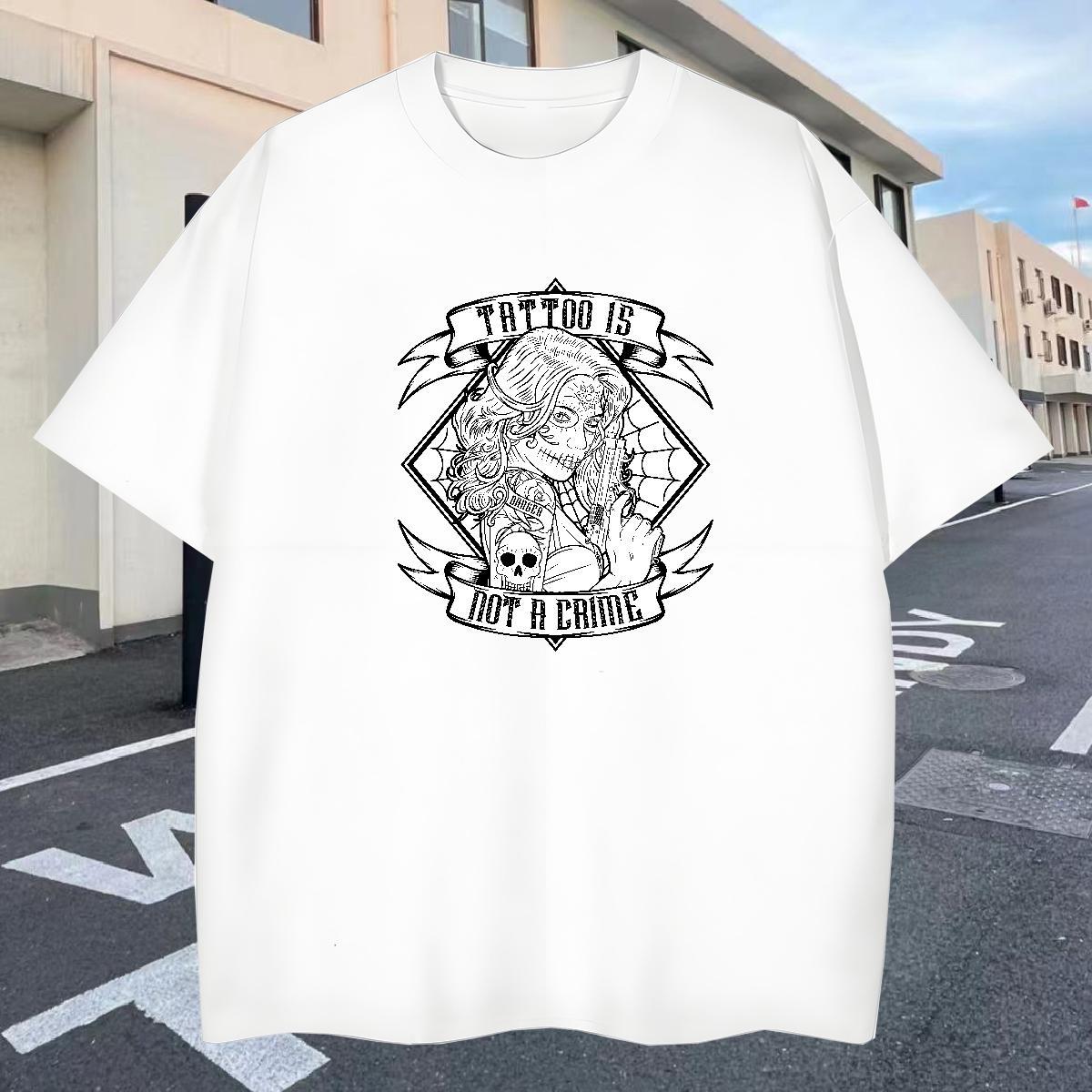 Brand Mens T Shirts 230g 100% Cotton logo Hip Hop Street DIY Anime Breathable Crew Neck Men Clothes T-Shirt Designer Tee Shirt