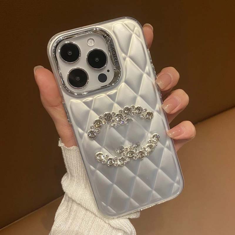 Glitter Letter Diamond Phone Case For Iphone 15 Promax 14 12 13 Pro Max Luxury Designer Phone Cases C Cross Phonecase Women Girls phone cover