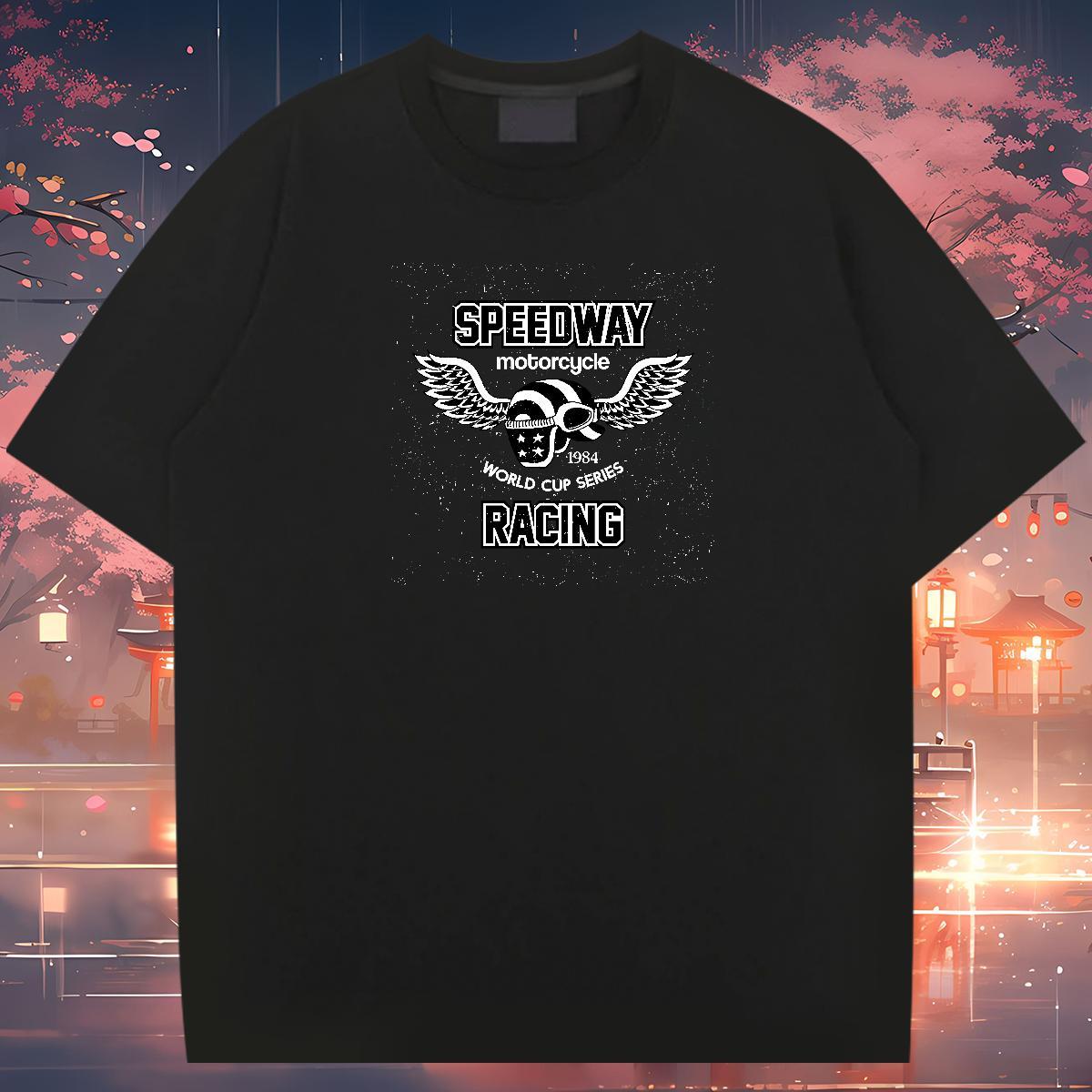 Popular T-Shirts for Men 230g Cotton letter Daily Outfit Custom Print Plus Size Short Sleeve Soft Mens Tshirts 2024 DIY Tees