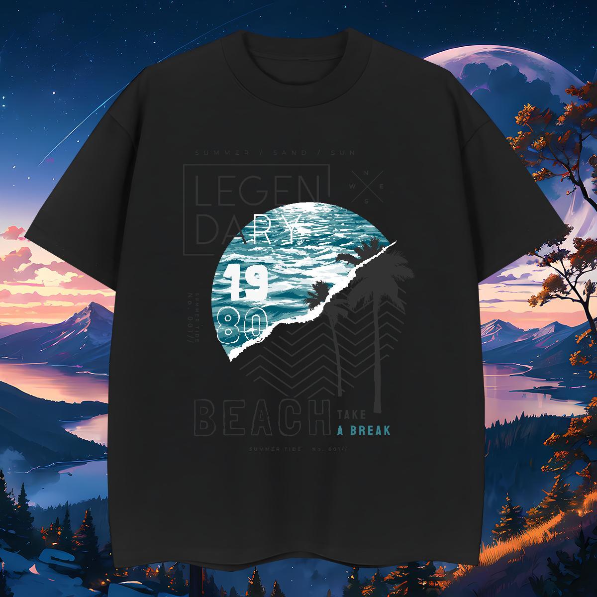 Brand T shirt 100% Cotton 230g letter Outdoor DIY Short Sleeve Soft Men Tees 2024 DIY Clothes