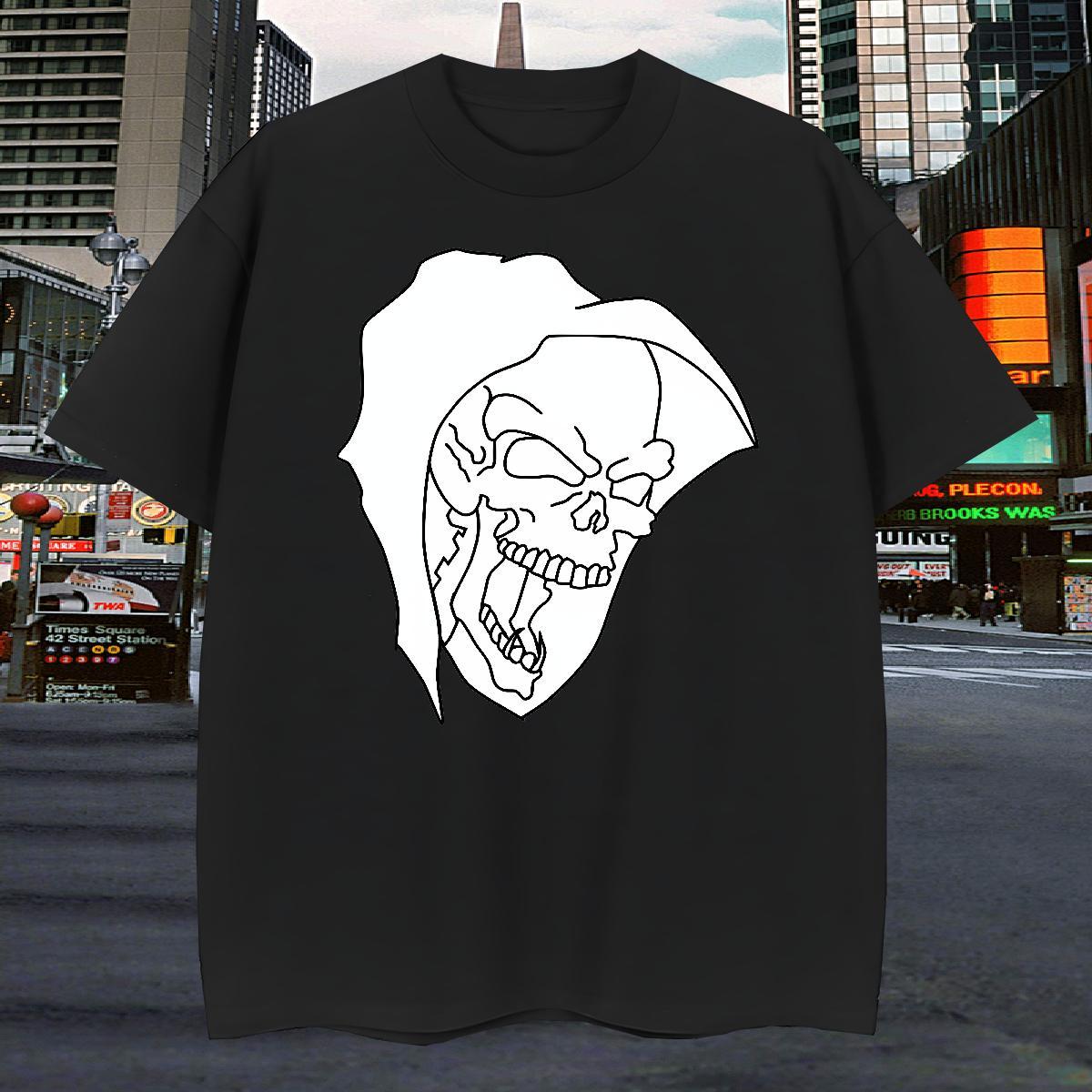 Designer Man T Shirts 230g Pure Cotton skull Outdoor Floral Print Short Sleeve Soft Men Clothes T-Shirt New Designer Polos