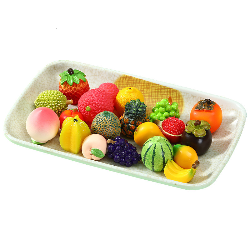 Miniature simulation three-dimensional fruit blind bag grape durian lychee watermelon mini accessory accessories for children's house decoration 