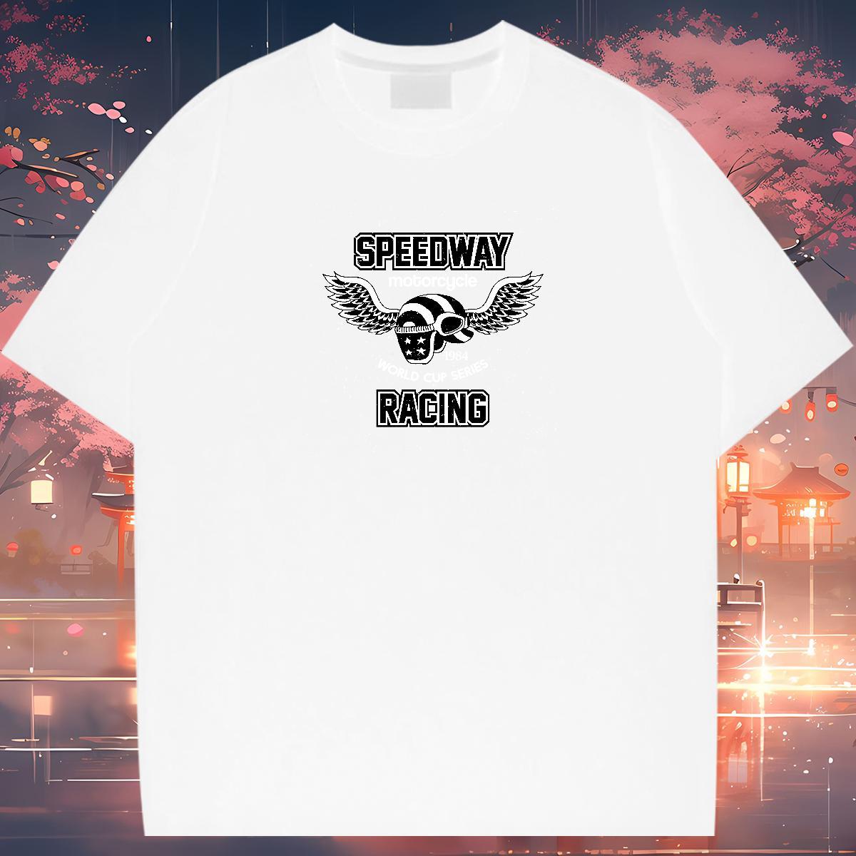 Popular T-Shirts for Men 230g Cotton letter Daily Outfit Custom Print Plus Size Short Sleeve Soft Mens Tshirts 2024 DIY Tees