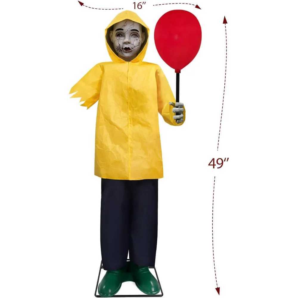 4-foot life size animated prop with glowing balloons sound activated sensors and terrifying party decorations both indoors and outdoorsX240817