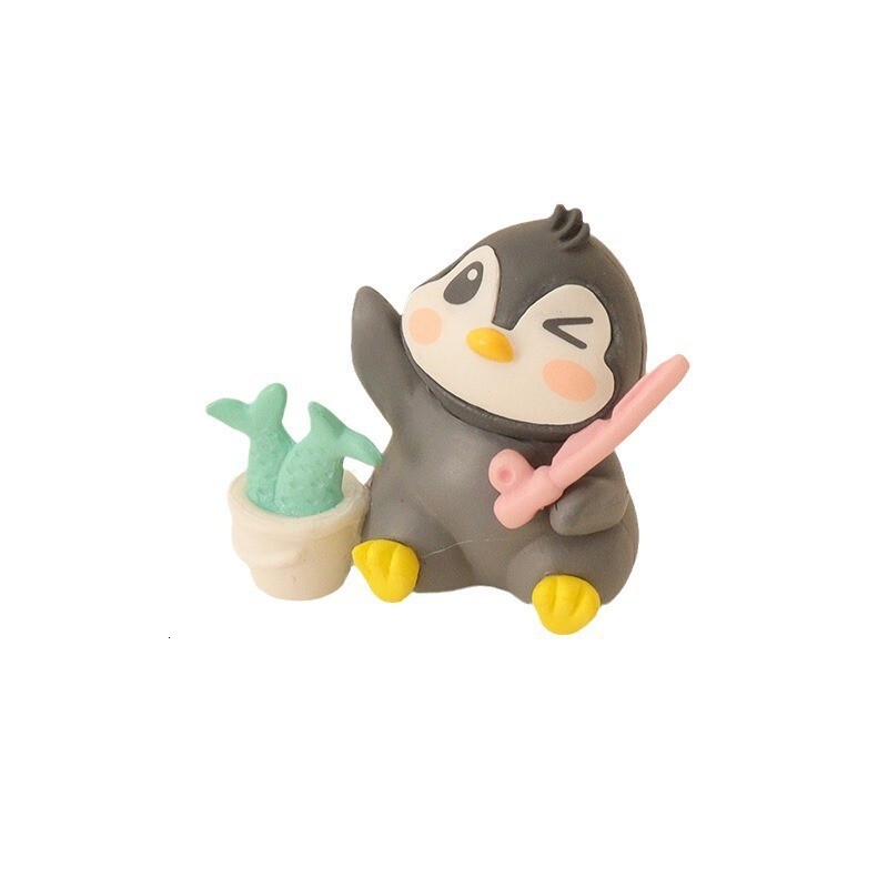 Cartoon Character Mini Penguin & Baby House Combo Blind Bag - Unique Small Scale Garden Decoration for Boys and Girls