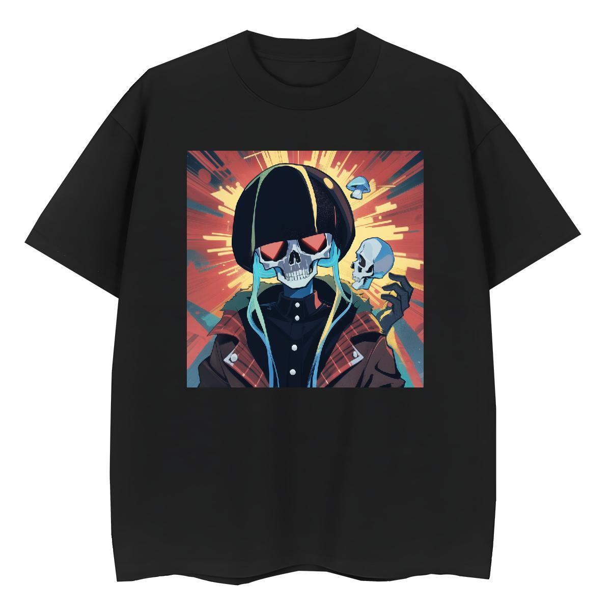 High Quality Men T Shirts 100% Cotton 230g skull Casual Daily Wear Graphic Breathable Short Sleeve Mens Tshirts Fashion Tops Tees