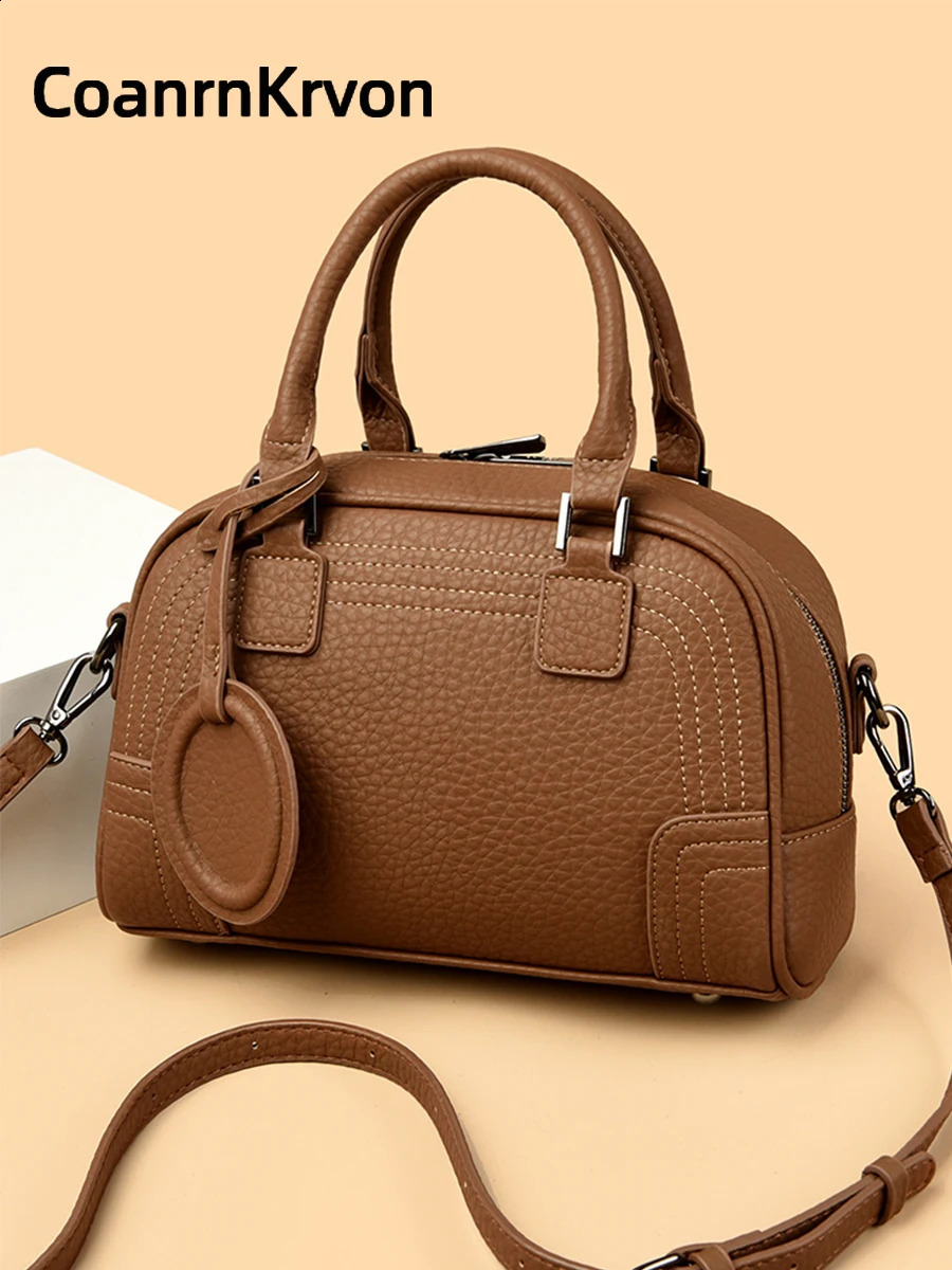 Spring elements of ity Boston womens bags large capacity ladies shoulder satchel bag fashionable hundred handbag 240817