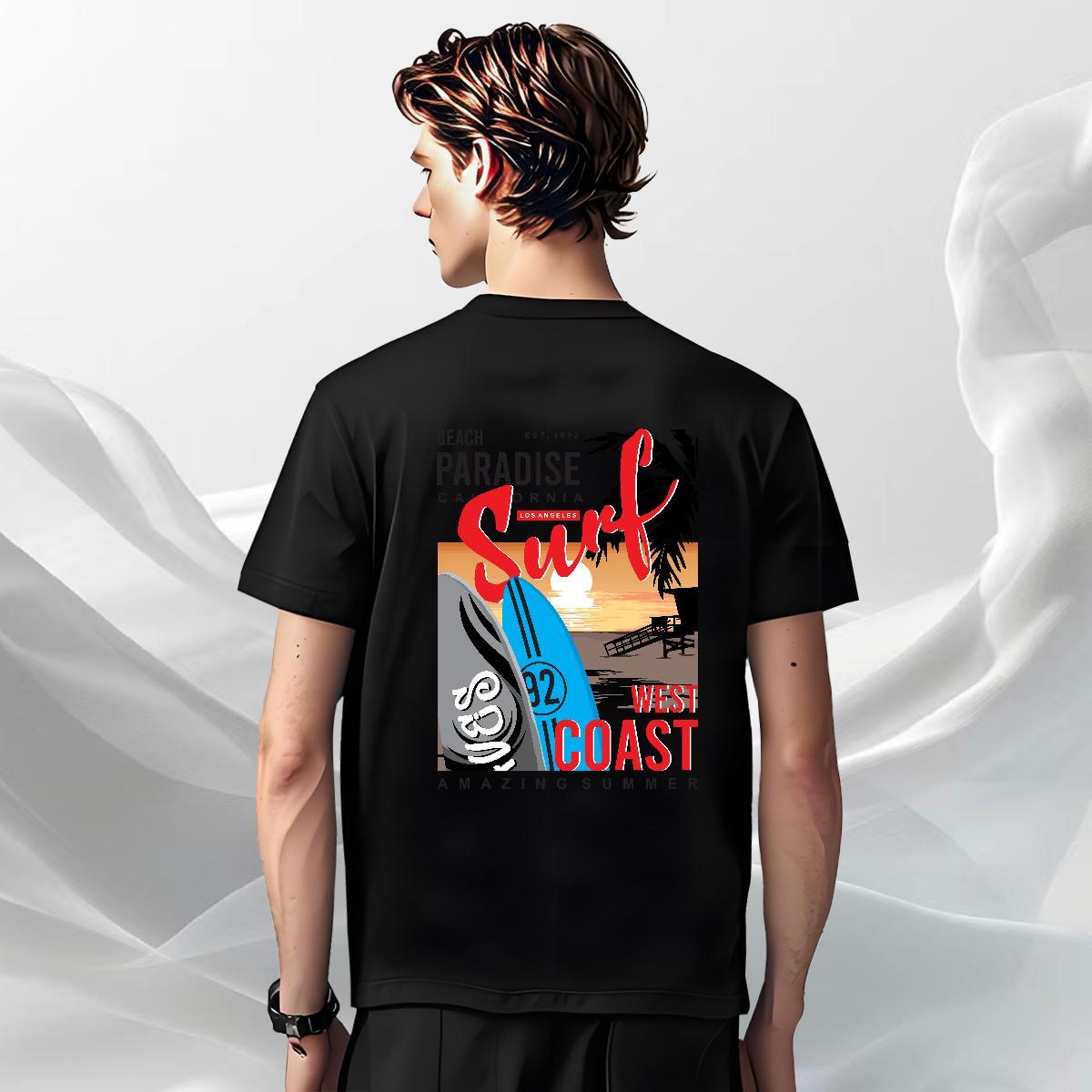 TOP Quality T Shirt For Man 230g 100% Cotton letter High Street Hip Hop Custom Printing Breathable Short Sleeve Men Tshirts Fashion Polos