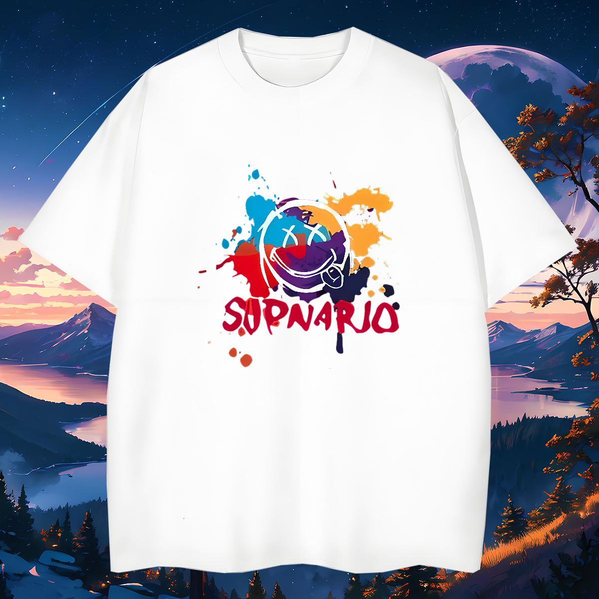 Loose Fit T shirt 230g Pure Cotton letter Casual Daily Wear Cartoon Printing L-4XL Short Sleeve O-Neck Men Tshirts Stylist Clothings