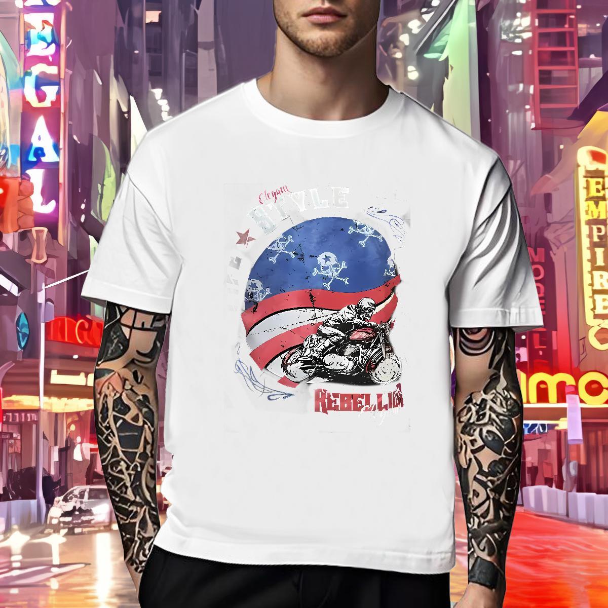 Popular Mens T Shirts 100% Cotton 230g skull Hip Hop Street Anime Print Breathable Crew Neck Mens Tshirts Designer Tops Tees