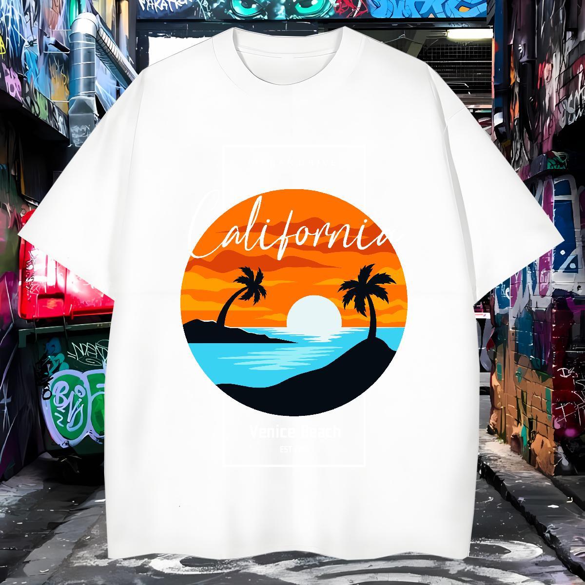 Unisex T-Shirts for Men 230g 100% Cotton letter Home Outdoor Graphic Breathable Short Sleeve Couples T Shirts 2024 Designer Top Tees