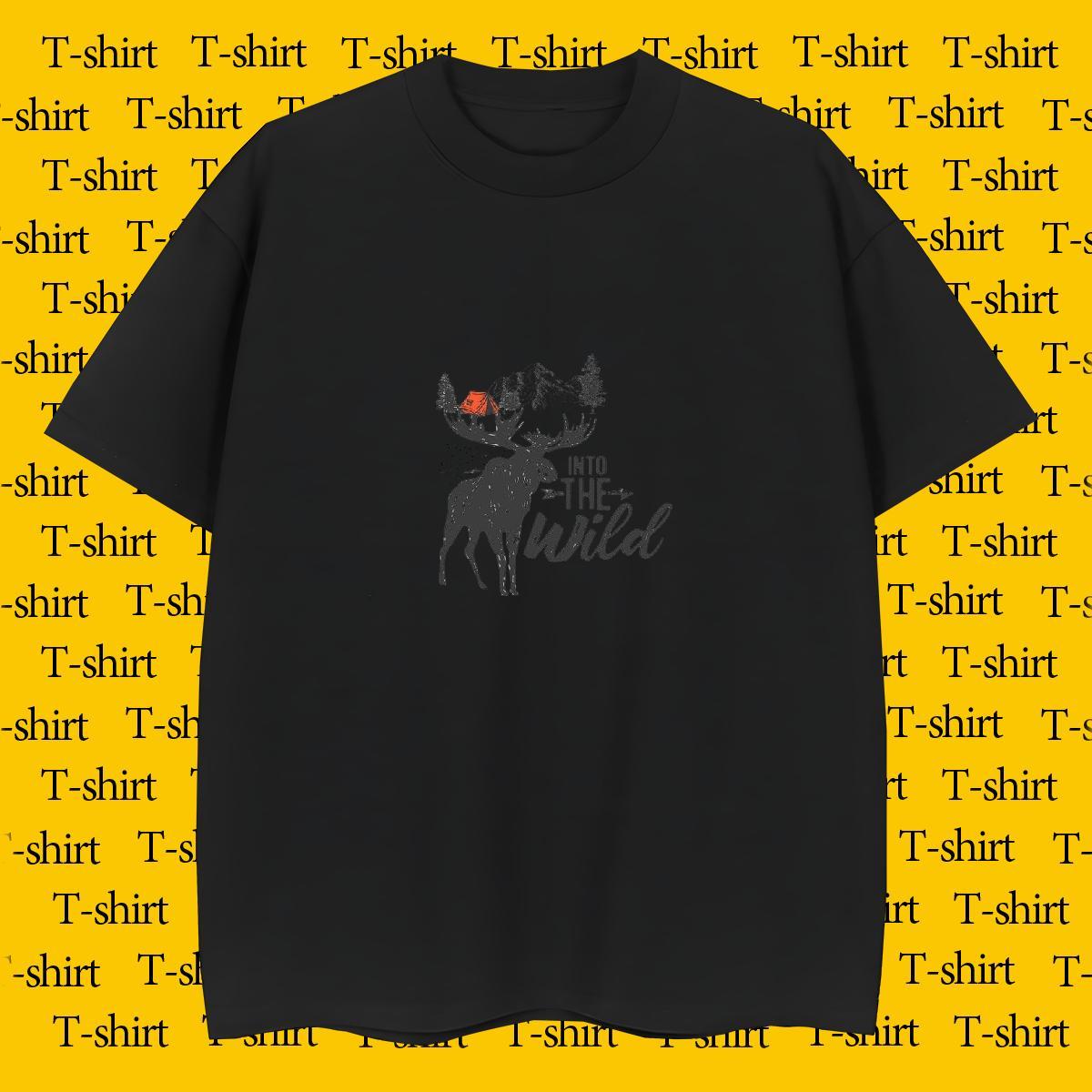Comfortable T Shirts Men 230g 100% Cotton mountains Hip Hop Custom Printing Breathable Crew Neck Tshirts Brand Clothes