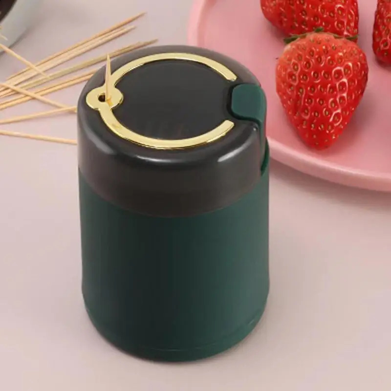 Simple Toothpick Box Dispenser Ceative Push Automatic Eject Jar Holder Household Convenient Gift Home Gadget 240816
