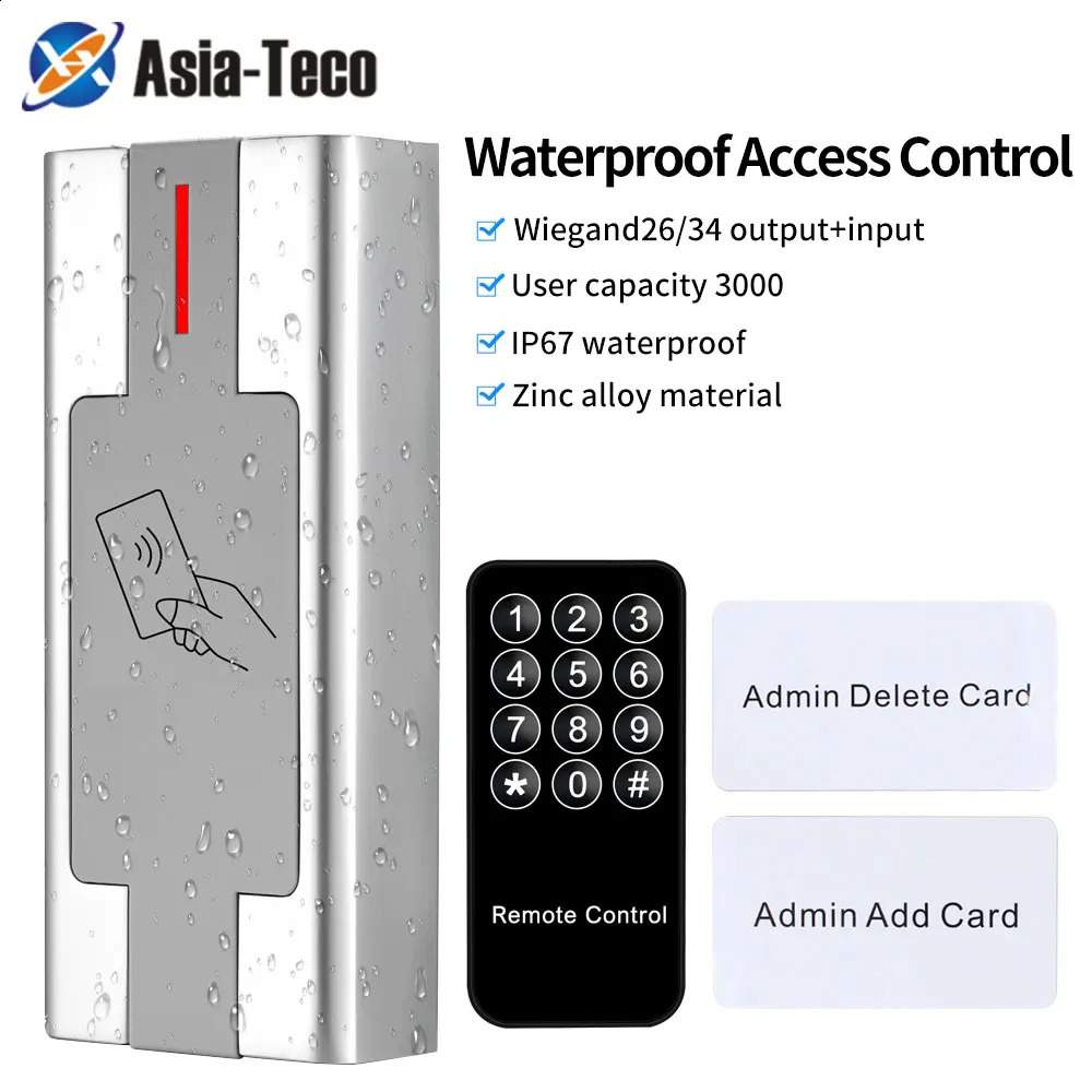 Metal waterproof access control keyboard Wiegand M1 EM card reader RFID access control electronic lock system 240810