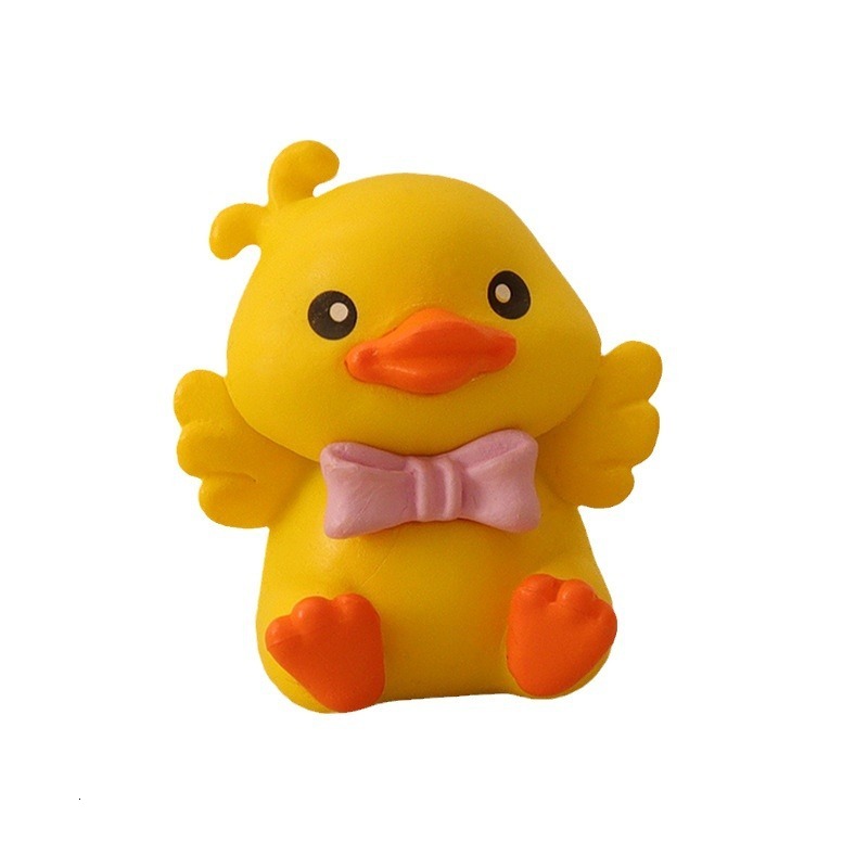Charming Cartoon Duckling Made of Natural Moss Perfect for Desk and Room Accents