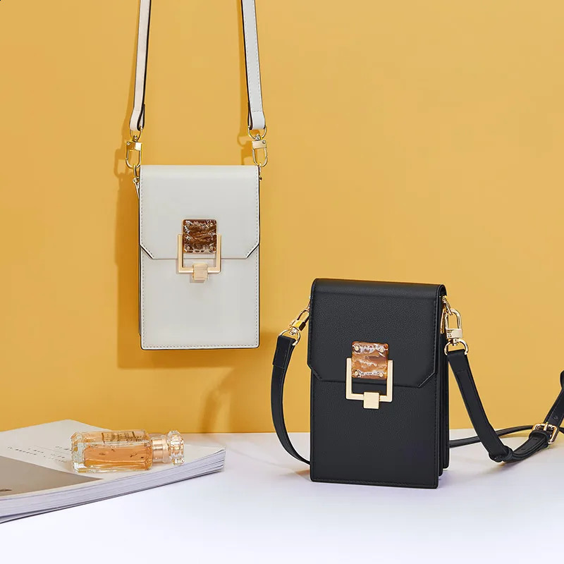 Leather phone bag womens ten font summer backpack light shoulder 240823