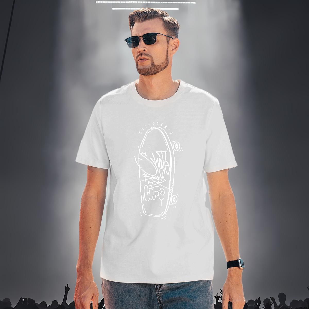 Comfortable T Shirts Men 230g Pure Cotton skateboarding Hip Hop Street Graphic Breathable Crew Neck Mens Tshirts New Wear