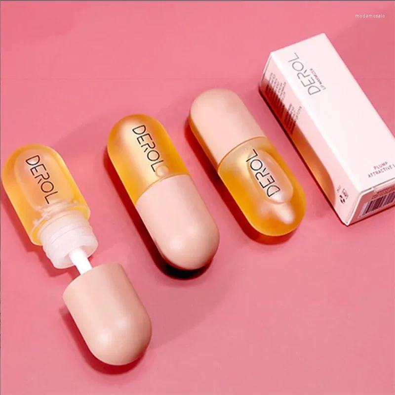 Lip Gloss Plant Extracts Plumping Serum Repairing Reduce Fine Lines Mask Long Lasting Moisturizer Care Oil Sexy Plump 0147