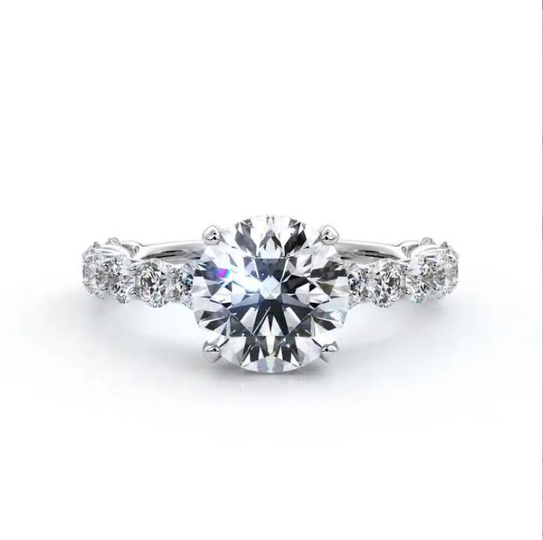 Sterg Sier Wedding Rings for Women: US Size 5-10, Sparkg Cubic Zirconia Eternity Band