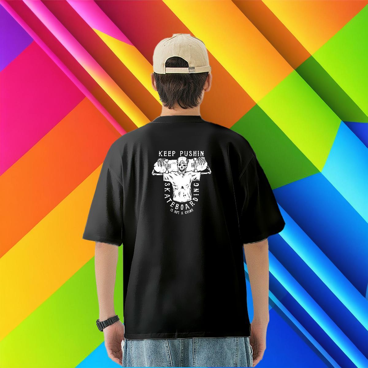 Loose Fit T-Shirts for Men 100% Cotton 230g skull Sport Anime Breathable Tshirt for Man Woman Classic Casual Tops Tees