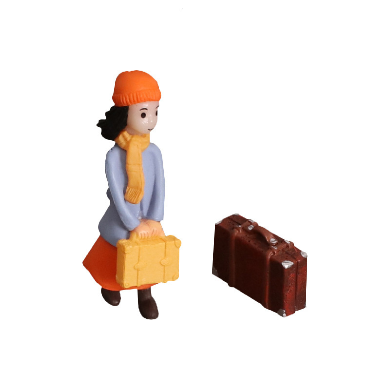 New Creative Travel Encounter Couple Lage Model Mini Ornament Miniature Scene Decoration Resin Crafts