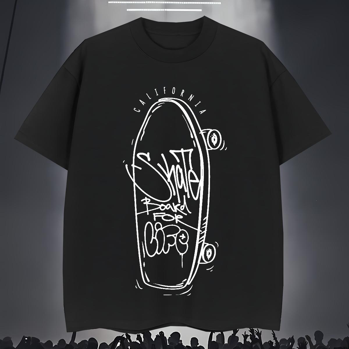 Comfortable T Shirts Men 230g Pure Cotton skateboarding Hip Hop Street Graphic Breathable Crew Neck Mens Tshirts New Wear