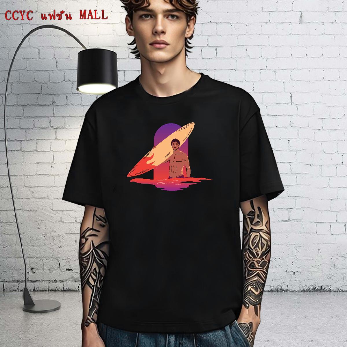 Unisex T-Shirts 230g 100% Cotton portrait Casual Cartoon Printing L-4XL O-Neck Short Sleeve Men Tshirts New Clothes