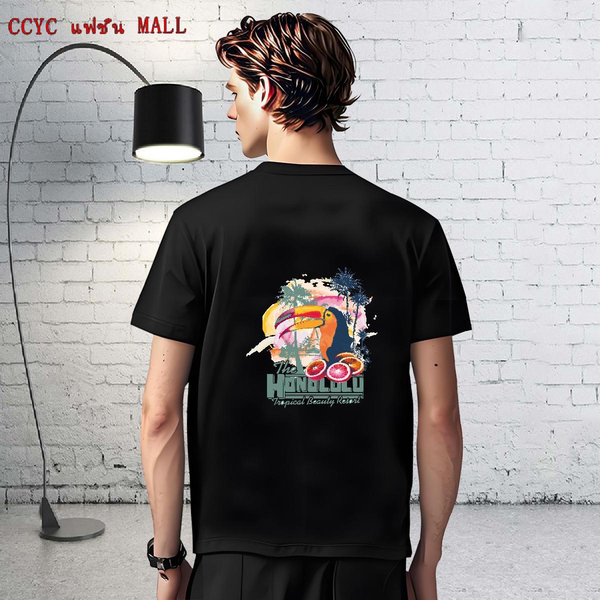 Loose Man T Shirts 100% Cotton 230g beach Anime Printing Street Custom Printed Pure Cotton Tshirt for Man Woman Classic Casual Tees