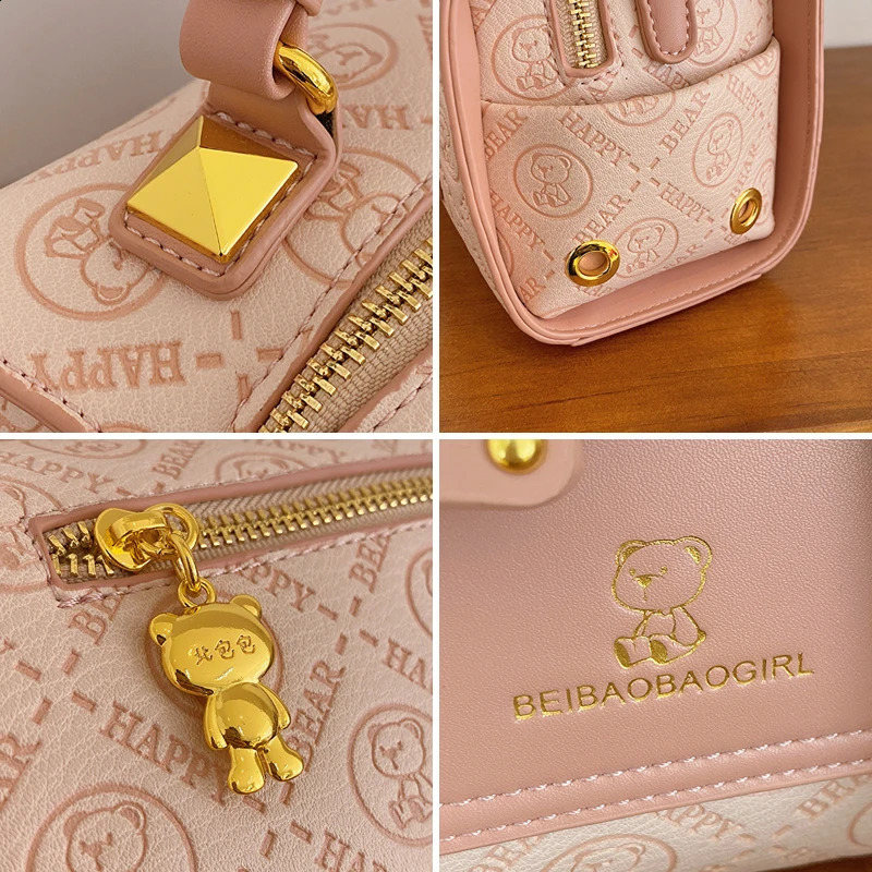 BeiBao Boston shape womens bag embedding handbag for women classic lady shoulder crossbody messenger 240817